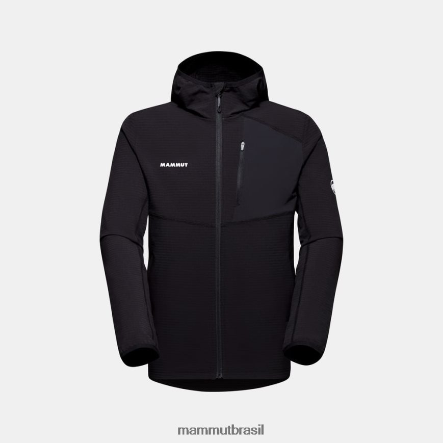 jaqueta com capuz madris light ml homens TZF08F645 Mammut roupas preto