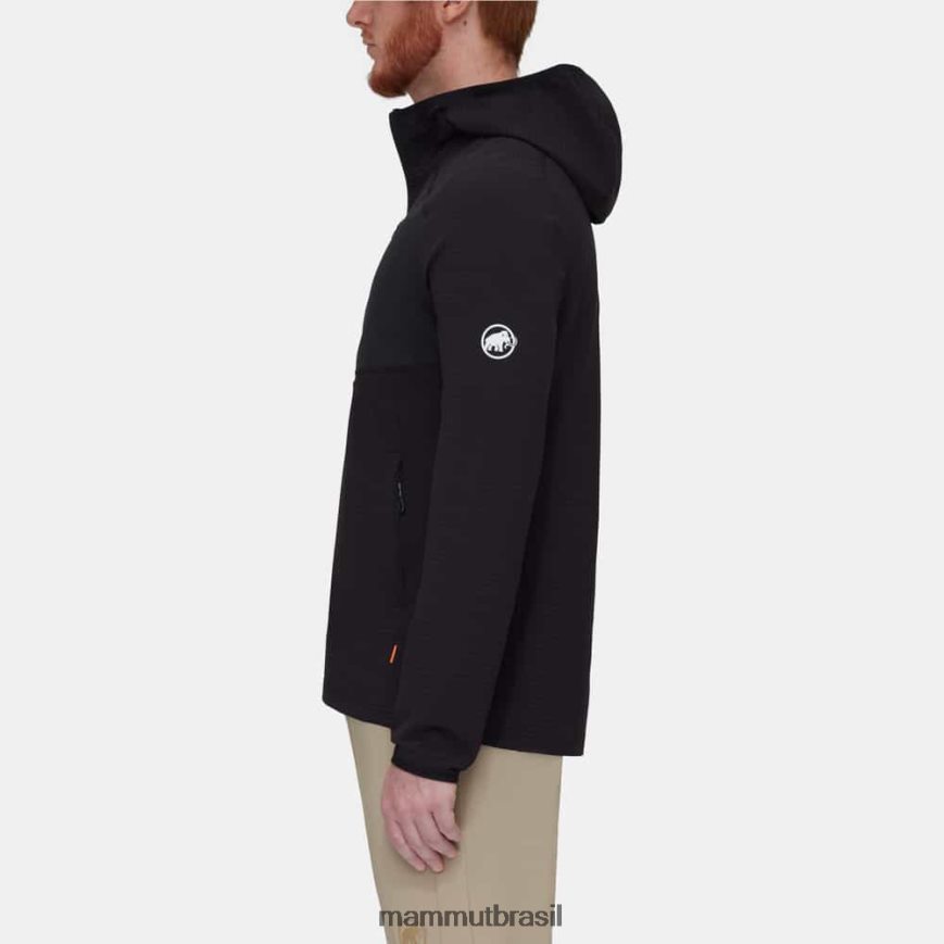 jaqueta com capuz madris light ml homens TZF08F645 Mammut roupas preto