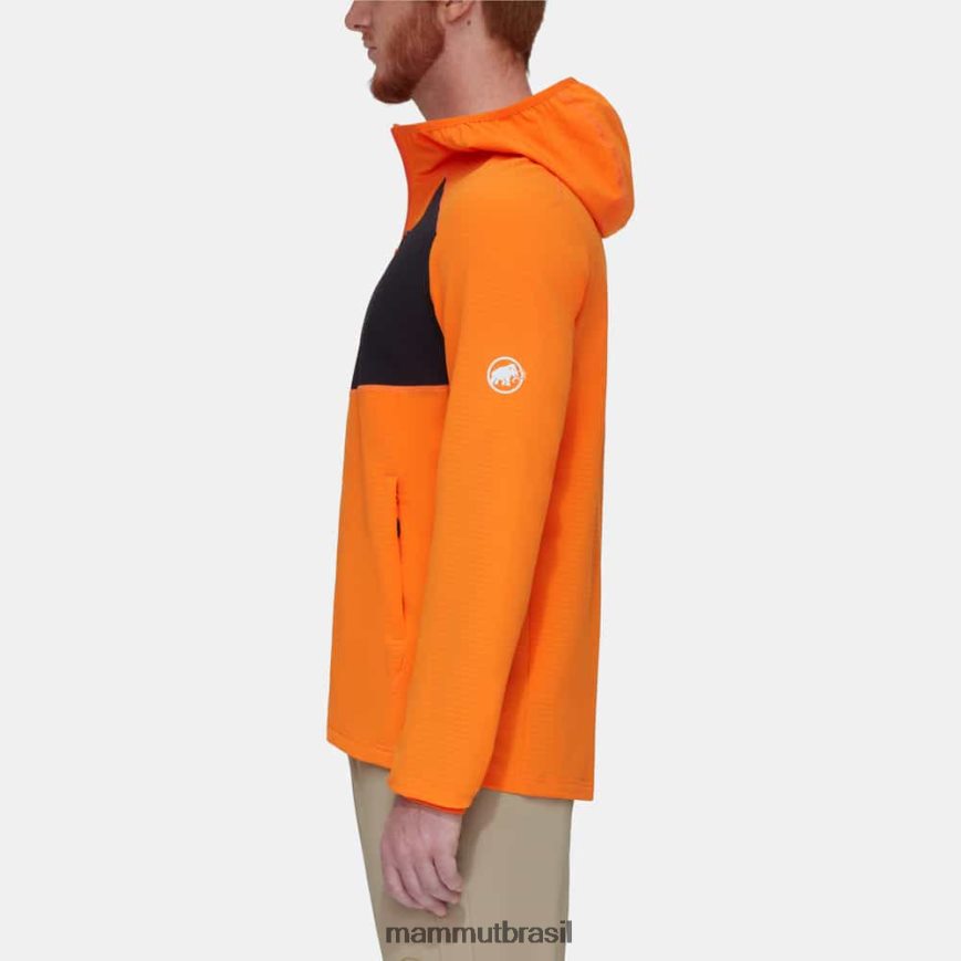 jaqueta com capuz madris light ml homens TZF08F648 Mammut roupas tangerina escura