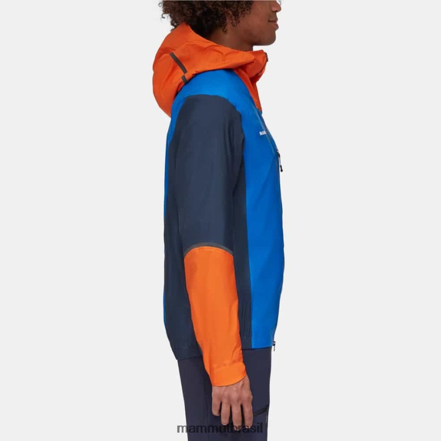 jaqueta com capuz nordwand light hs homens TZF08F683 Mammut roupas noite-azul