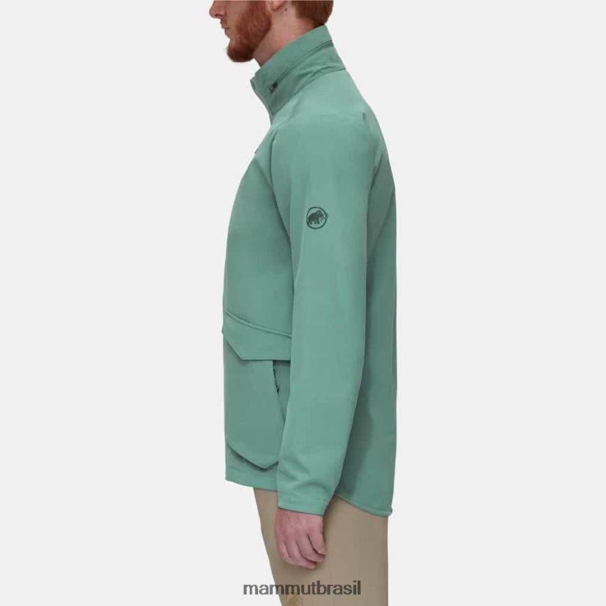 jaqueta com capuz seon so homens TZF08F777 Mammut roupas jade escuro