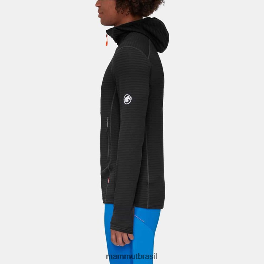 jaqueta com capuz taiss light ml homens TZF08F636 Mammut roupas preto