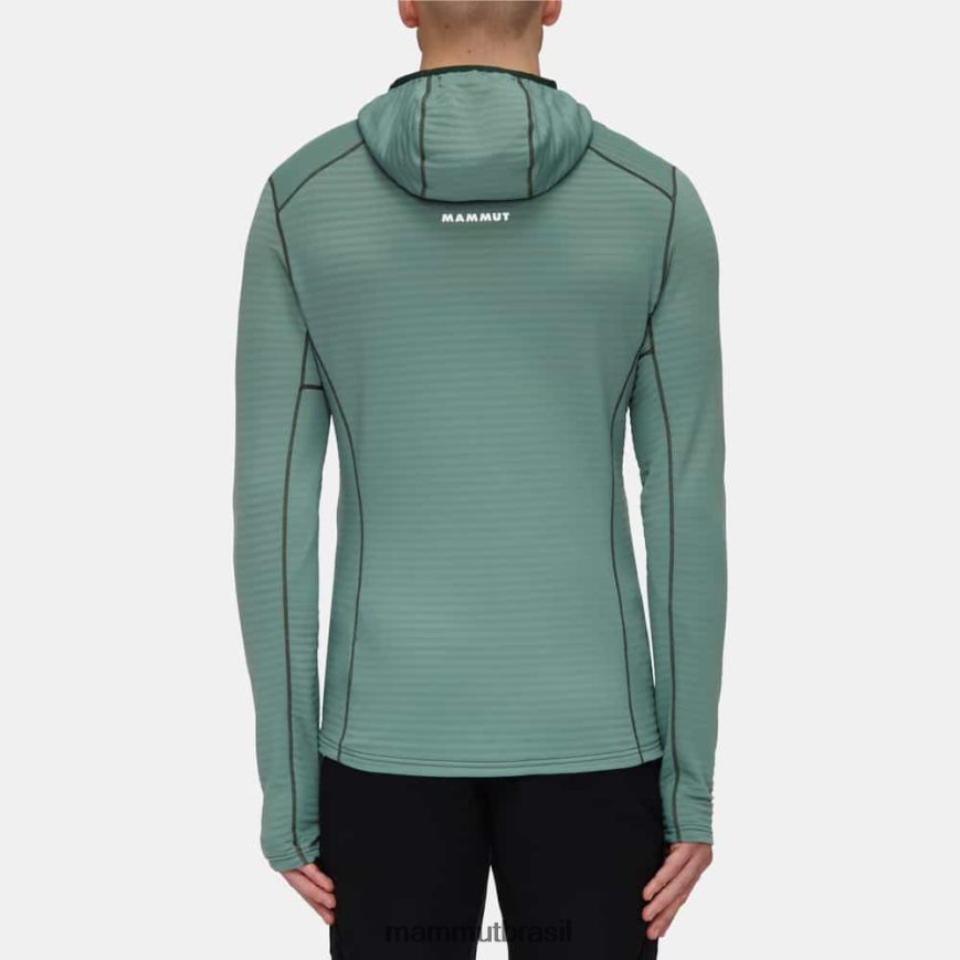 jaqueta com capuz taiss light ml homens TZF08F637 Mammut roupas madeiras de jade escuras