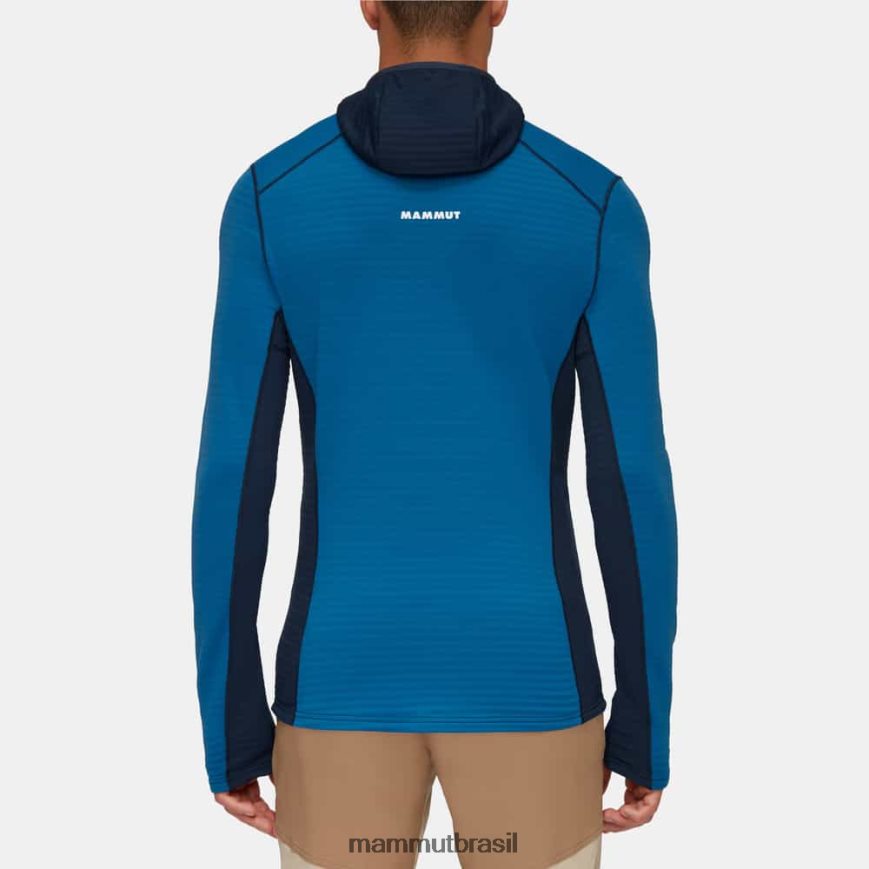 jaqueta com capuz taiss light ml homens TZF08F638 Mammut roupas gelo marinho profundo