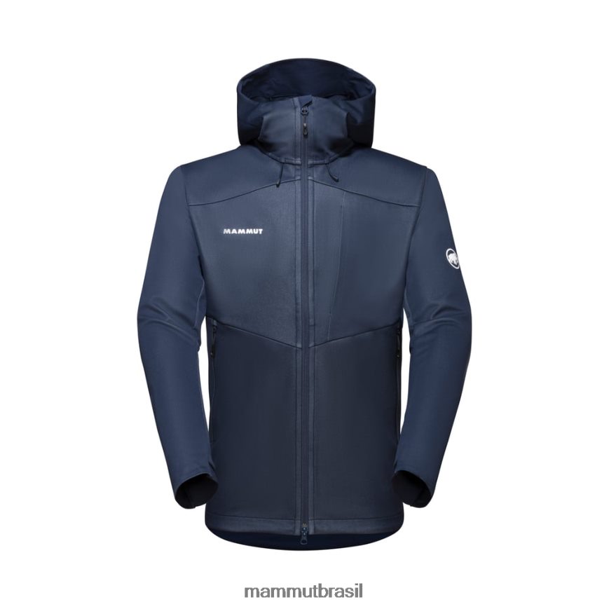 jaqueta com capuz ultimate vii so homens TZF08F66 Mammut roupas marinho