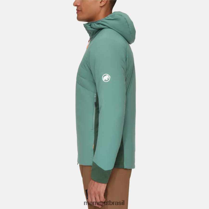 luz do gelo em jaqueta com capuz flexível homens TZF08F76 Mammut roupas madeiras de jade escuras