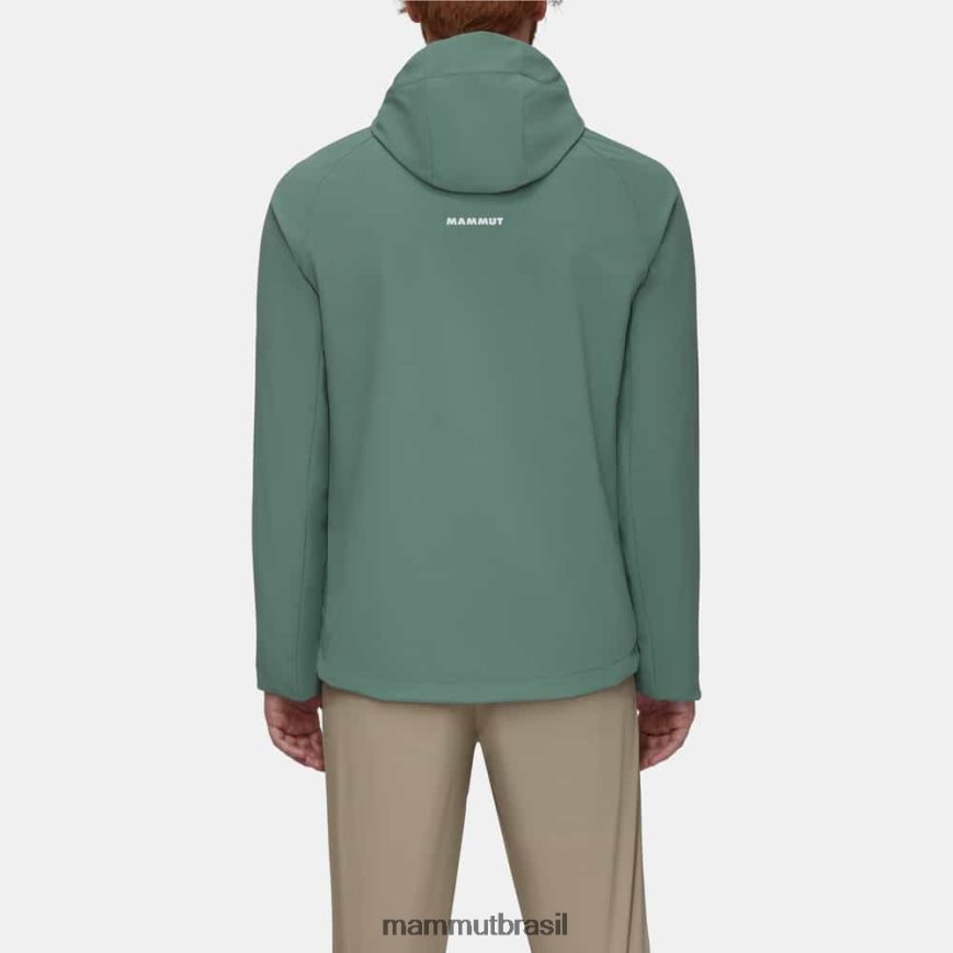 máximo conforto jaqueta com capuz homens TZF08F56 Mammut roupas jade escuro