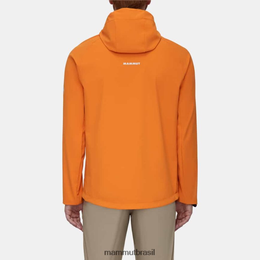 máximo conforto jaqueta com capuz homens TZF08F728 Mammut roupas tangerina escura