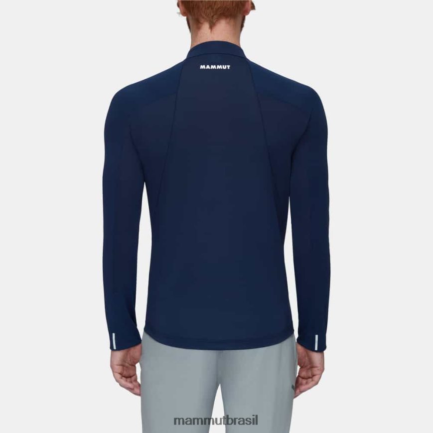 aenergy fl manga longa com meio zíper homens TZF08F136 Mammut roupas marinho