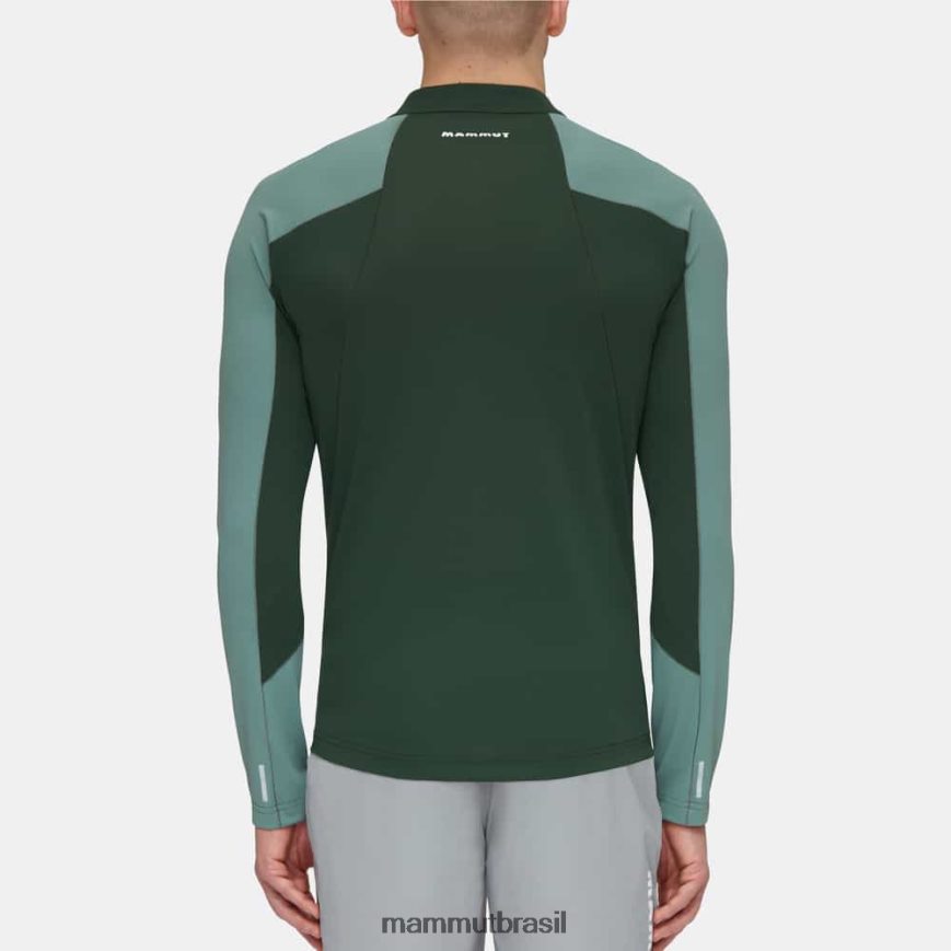 aenergy fl manga longa com meio zíper homens TZF08F849 Mammut roupas madeiras de jade escuras