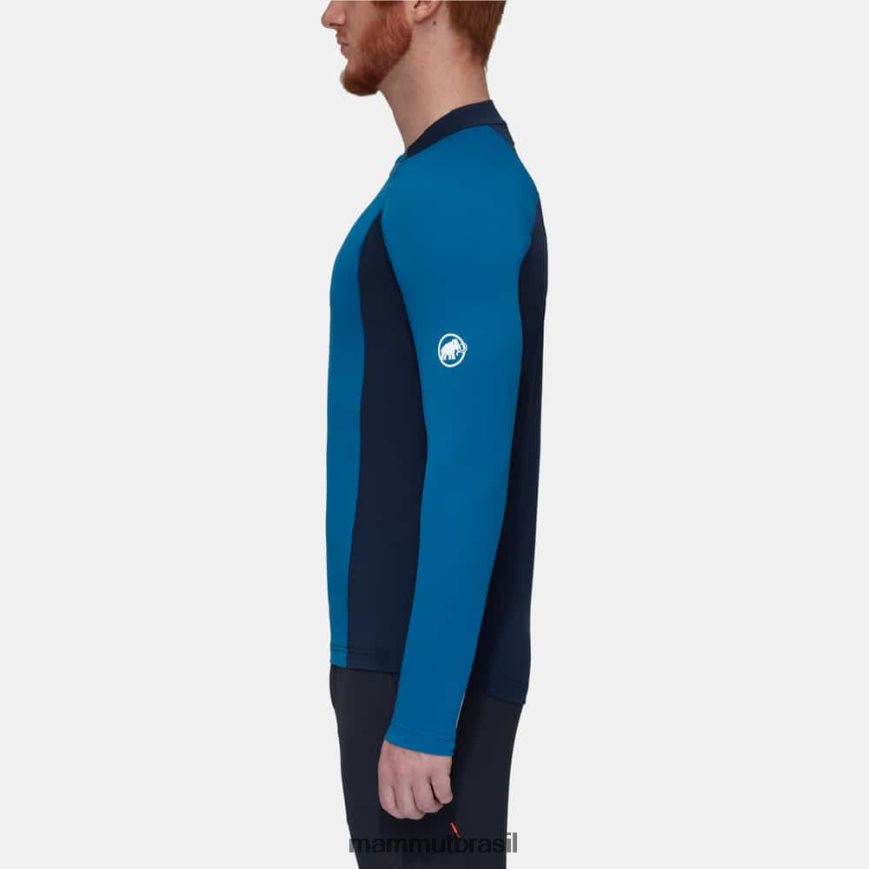 aenergy fl manga longa com meio zíper homens TZF08F850 Mammut roupas gelo marinho profundo