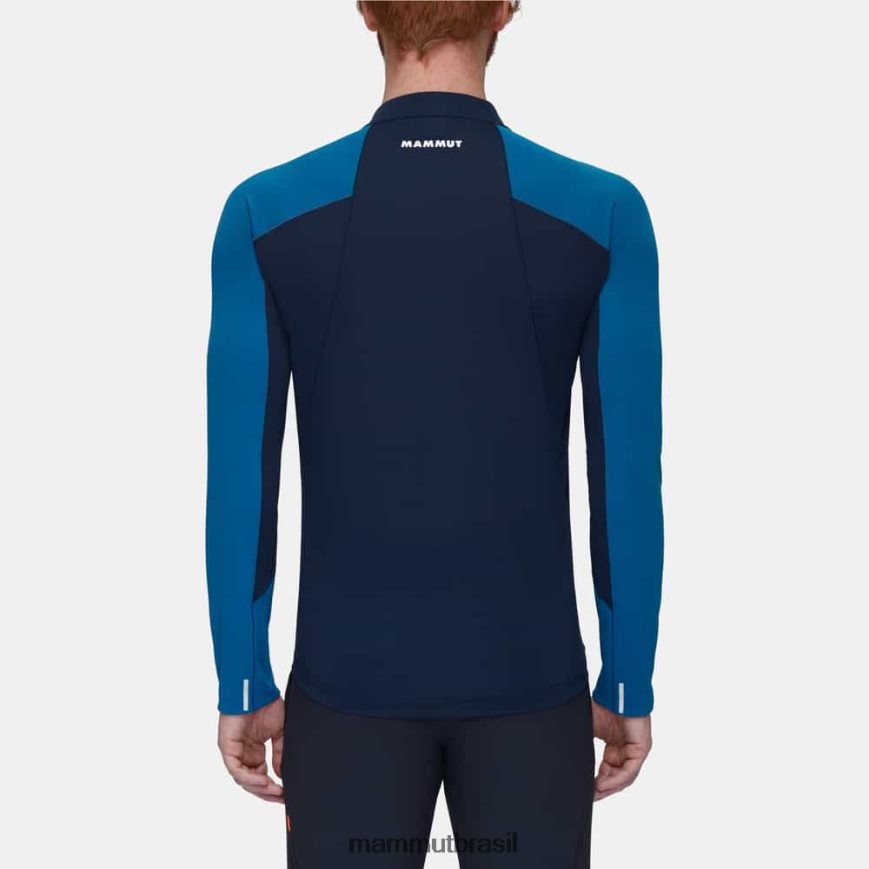 aenergy fl manga longa com meio zíper homens TZF08F850 Mammut roupas gelo marinho profundo