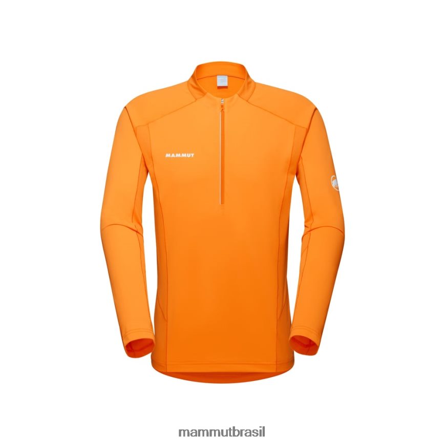 aenergy fl manga longa com meio zíper homens TZF08F851 Mammut roupas tangerina-tangerina escura