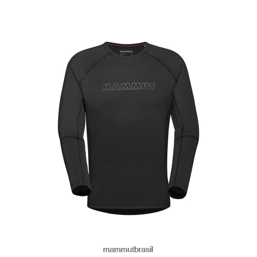 logotipo manga longa selun fl homens TZF08F143 Mammut roupas preto