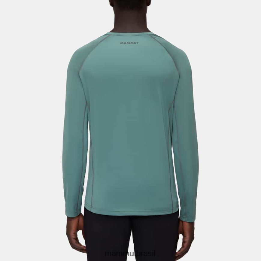 logotipo manga longa selun fl homens TZF08F870 Mammut roupas jade escuro