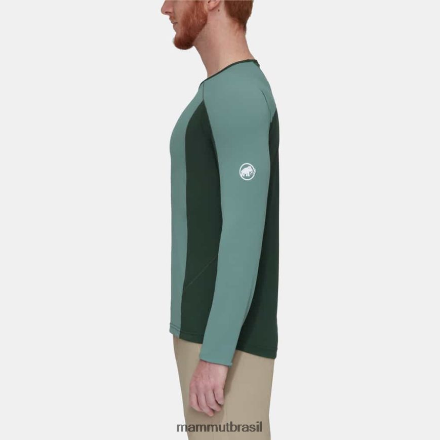 manga longa aenergy fl homens TZF08F858 Mammut roupas madeiras de jade escuras