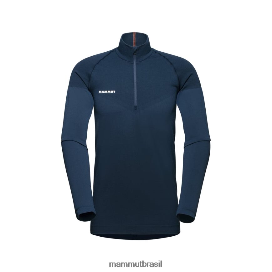 trift manga longa com meio zíper homens TZF08F1050 Mammut roupas marinho