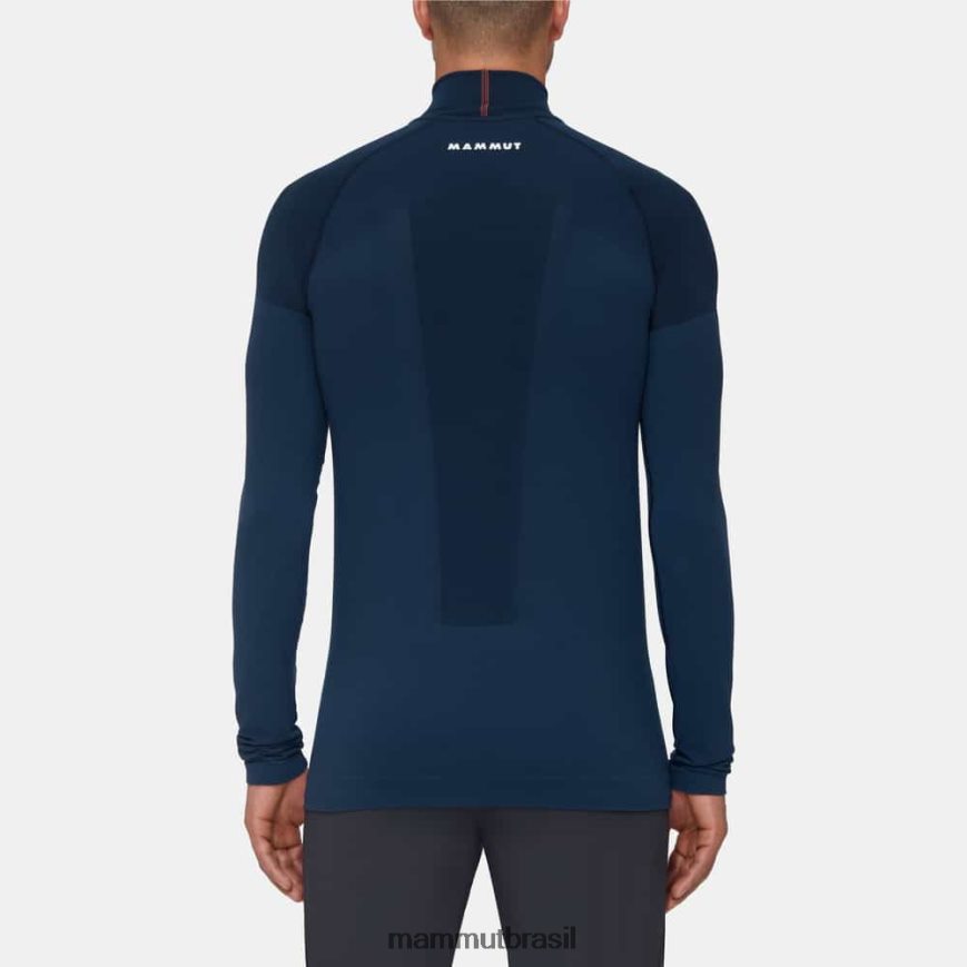 trift manga longa com meio zíper homens TZF08F1050 Mammut roupas marinho