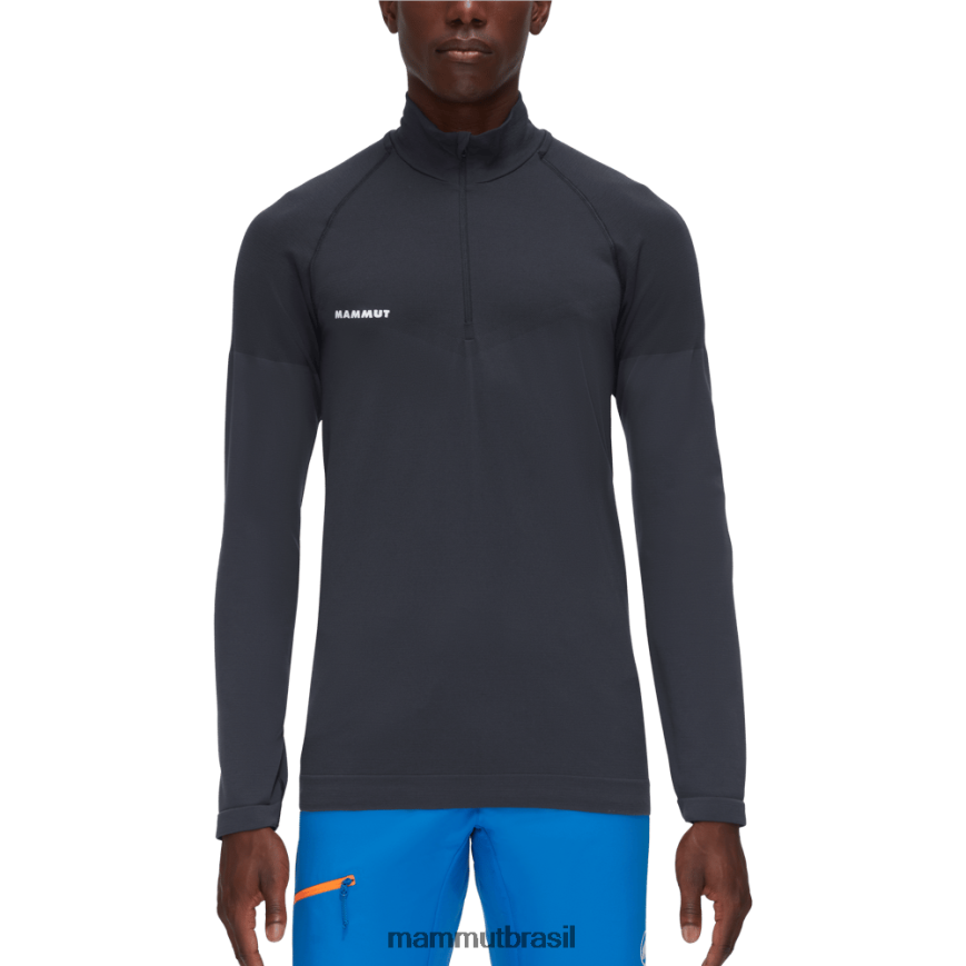 trift manga longa com meio zíper homens TZF08F223 Mammut roupas preto