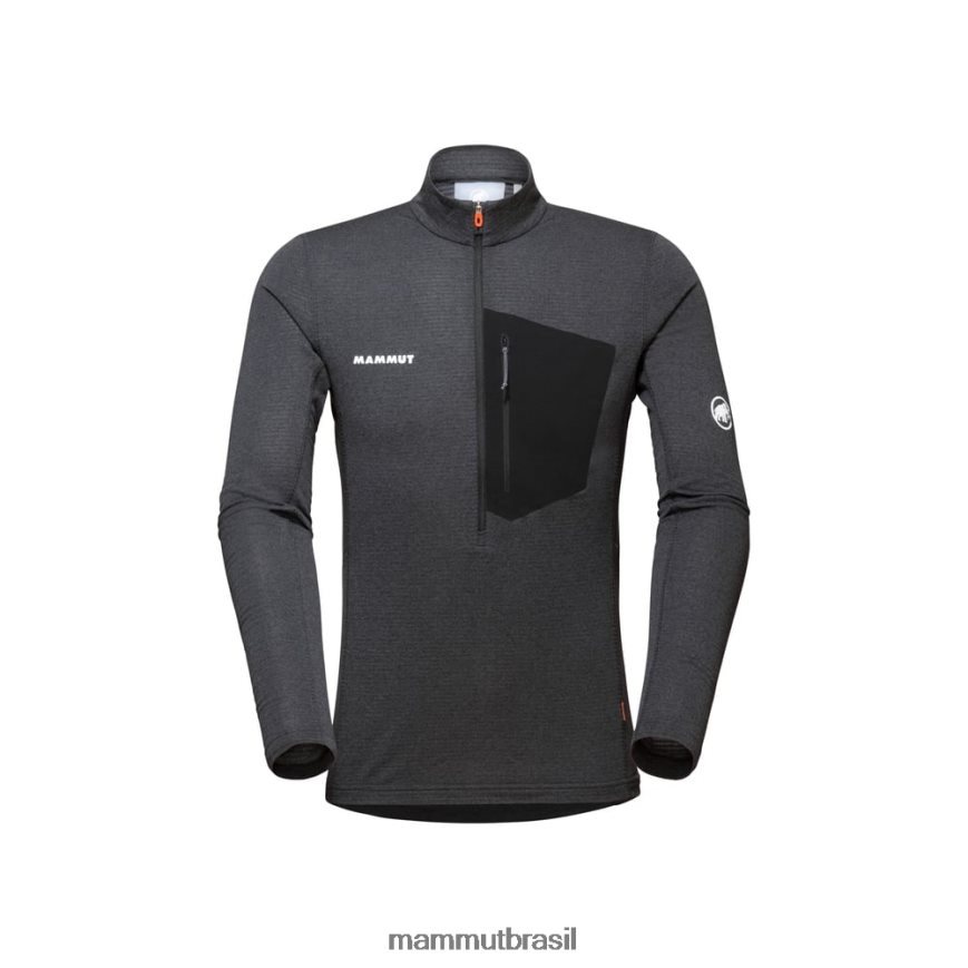 aenergy light ml meio zip pull homens TZF08F937 Mammut roupas fantasma negro