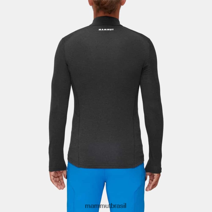 aenergy light ml meio zip pull homens TZF08F937 Mammut roupas fantasma negro