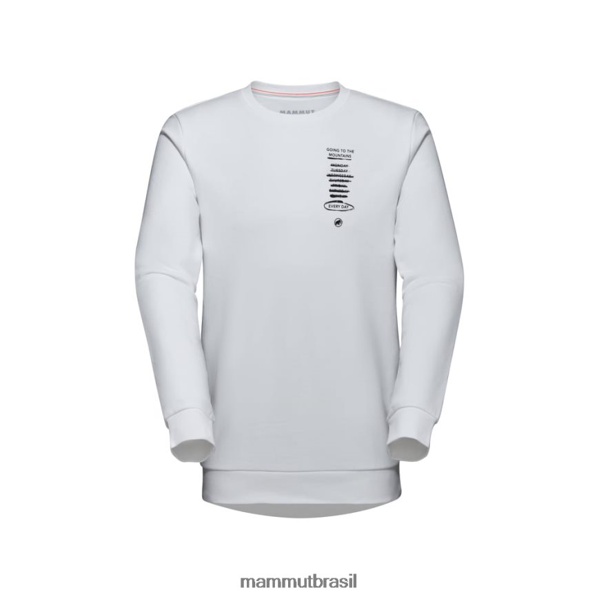 gola redonda core ml todos os dias homens TZF08F1084 Mammut roupas branco