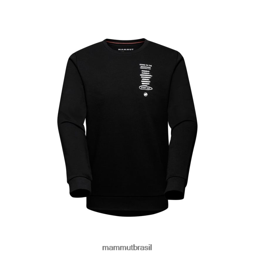 gola redonda core ml todos os dias homens TZF08F245 Mammut roupas preto