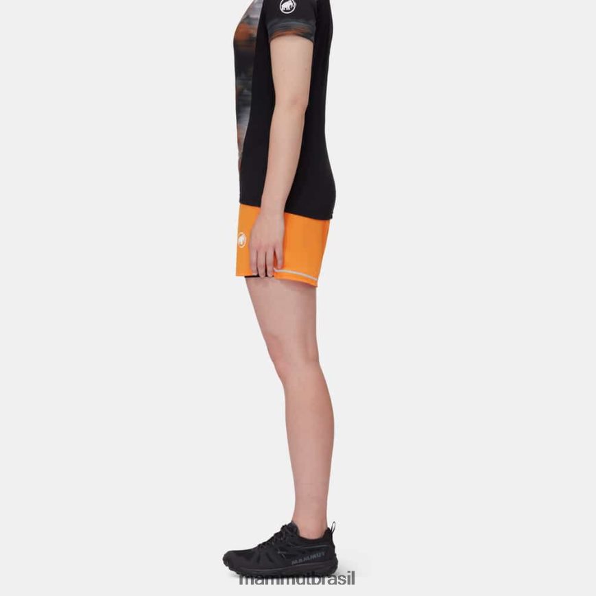 aenergy tr 2 em 1 shorts mulheres TZF08F840 Mammut roupas escuro tangerina-preto