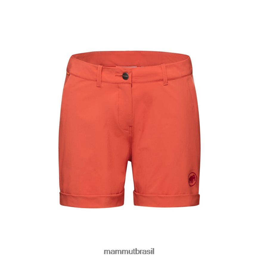 bermuda com punho em rolo runbold mulheres TZF08F172 Mammut roupas terracota