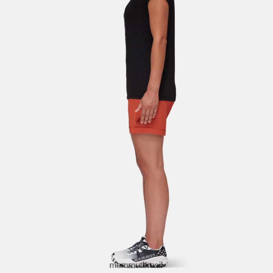 bermuda com punho em rolo runbold mulheres TZF08F172 Mammut roupas terracota