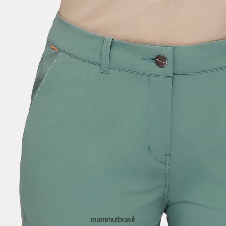 bermuda com punho em rolo runbold mulheres TZF08F953 Mammut roupas jade escuro