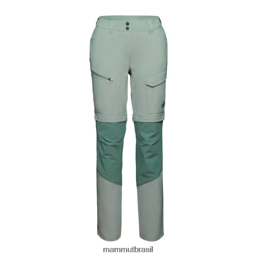 calça zinal híbrida com zíper mulheres TZF08F1100 Mammut roupas jade-jade escuro