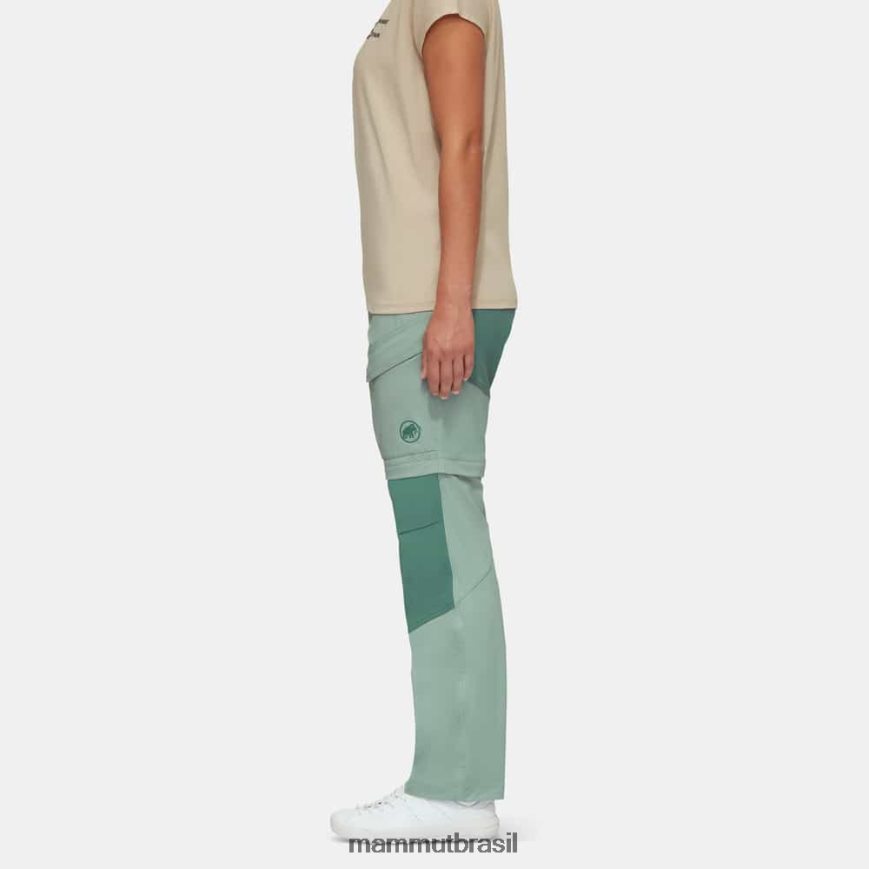 calça zinal híbrida com zíper mulheres TZF08F1100 Mammut roupas jade-jade escuro