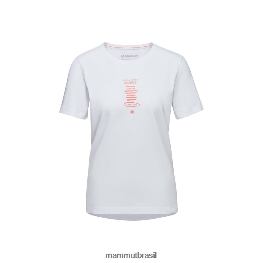 camiseta básica todos os dias mulheres TZF08F1098 Mammut roupas branco