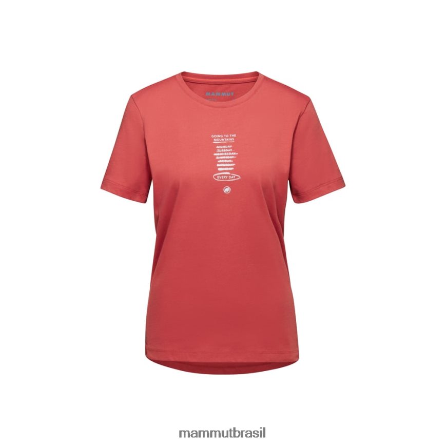 camiseta básica todos os dias mulheres TZF08F1099 Mammut roupas terracota