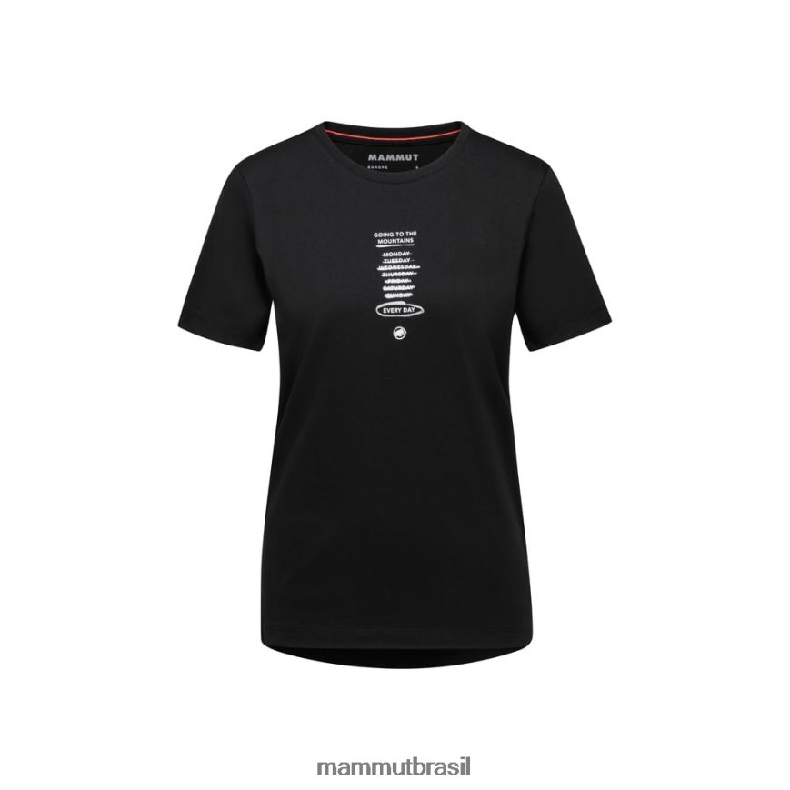 camiseta básica todos os dias mulheres TZF08F253 Mammut roupas preto
