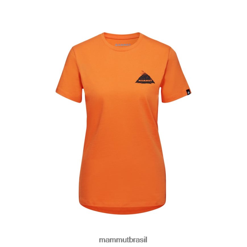 camiseta massone crag mulheres TZF08F1090 Mammut roupas tangerina escura
