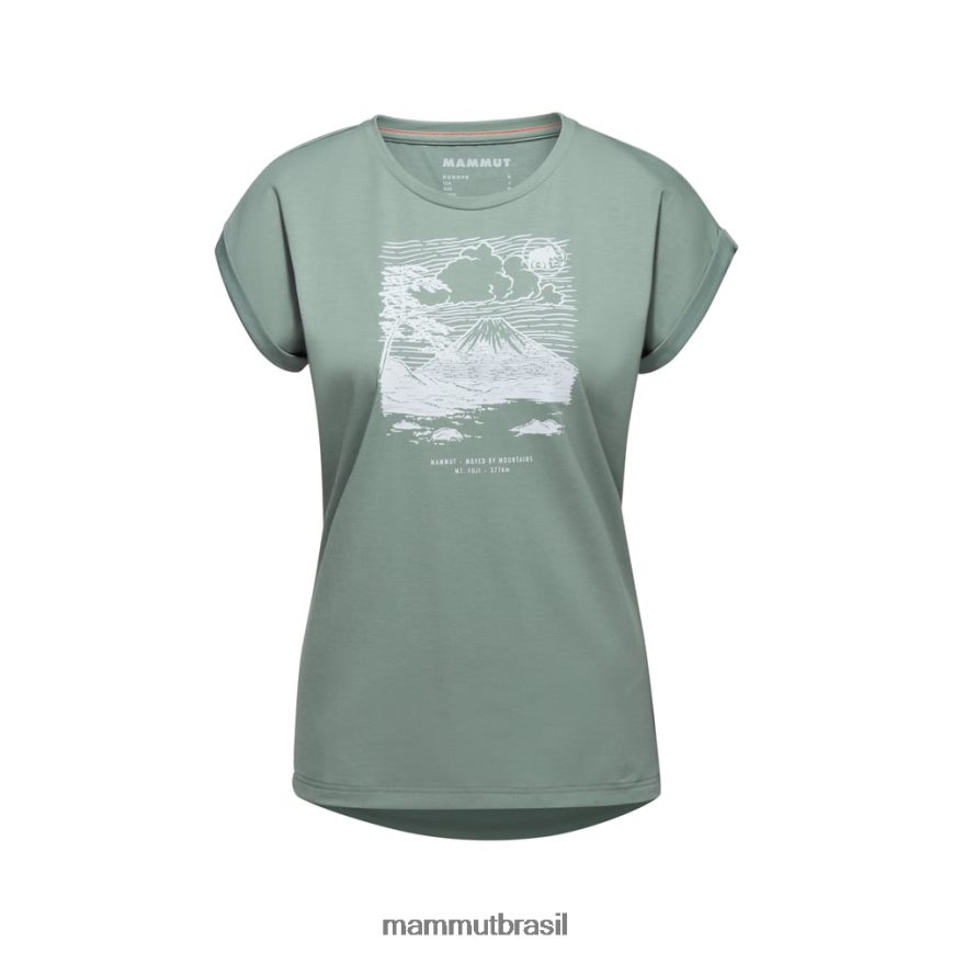 camiseta montanha fujiyama mulheres TZF08F1109 Mammut roupas jade