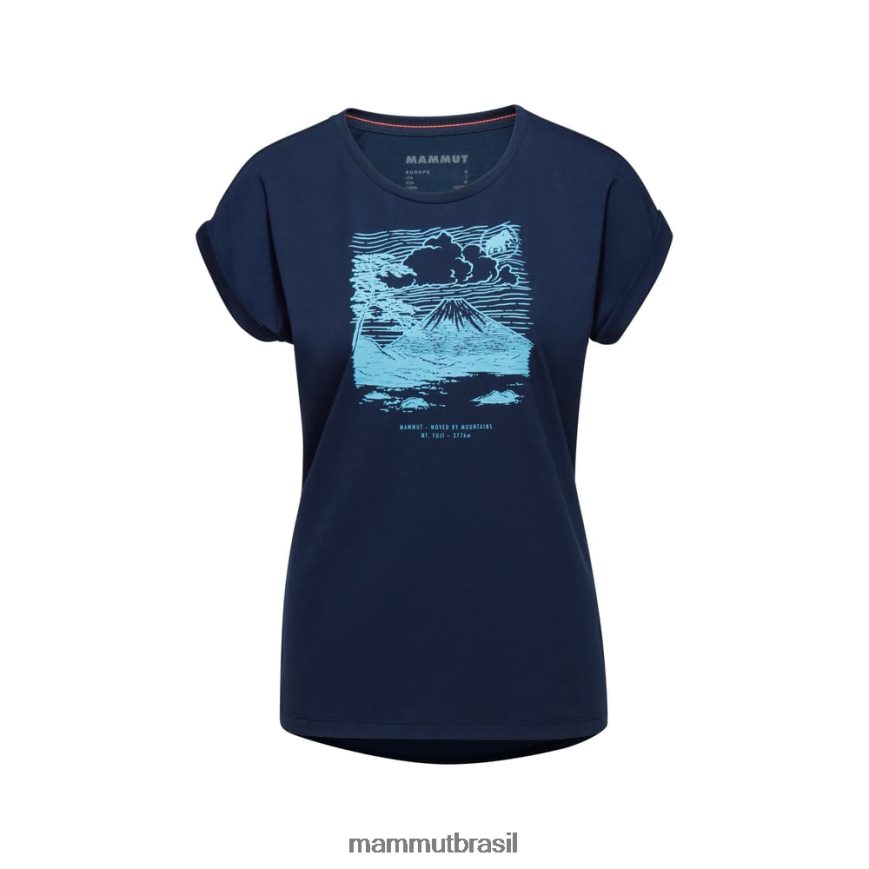 camiseta montanha fujiyama mulheres TZF08F1110 Mammut roupas marinho