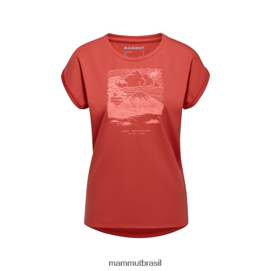 camiseta montanha fujiyama mulheres TZF08F259 Mammut roupas terracota