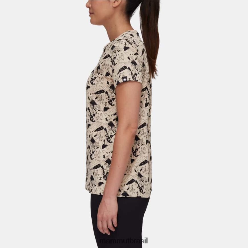 cena de escalada de camiseta massone mulheres TZF08F1107 Mammut roupas savana negra