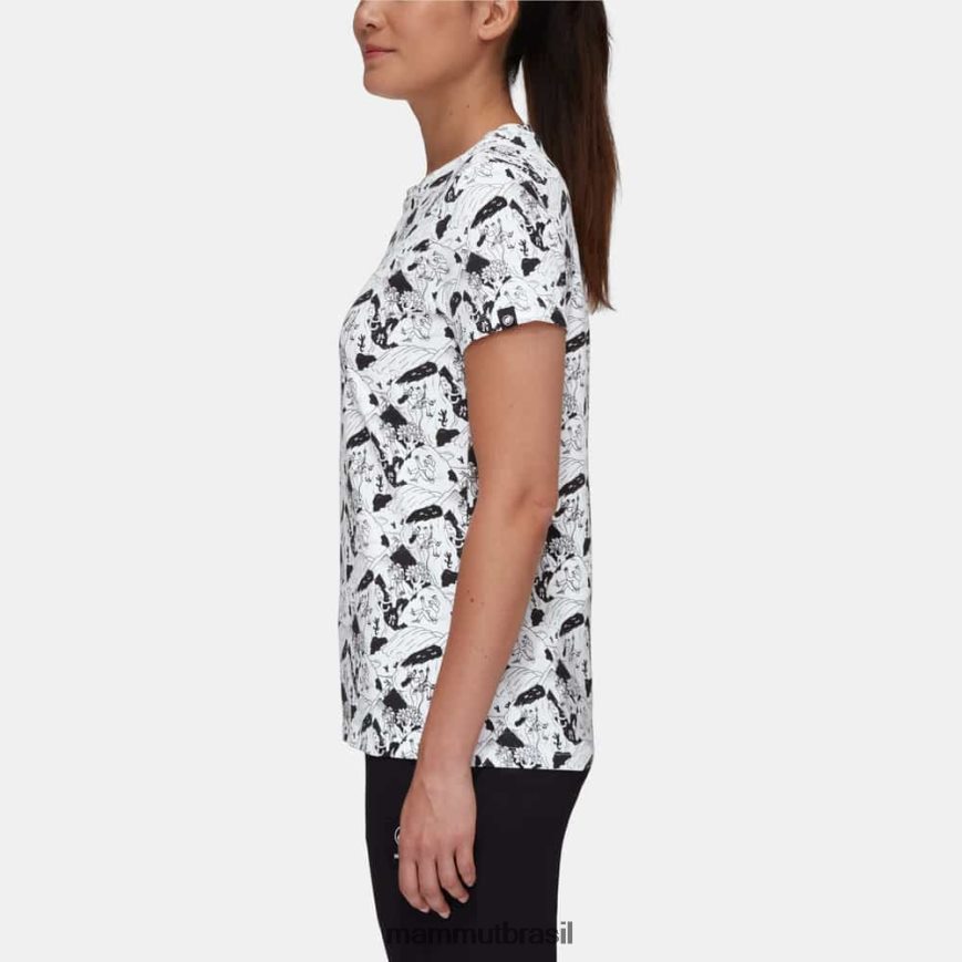 cena de escalada de camiseta massone mulheres TZF08F257 Mammut roupas Branco preto