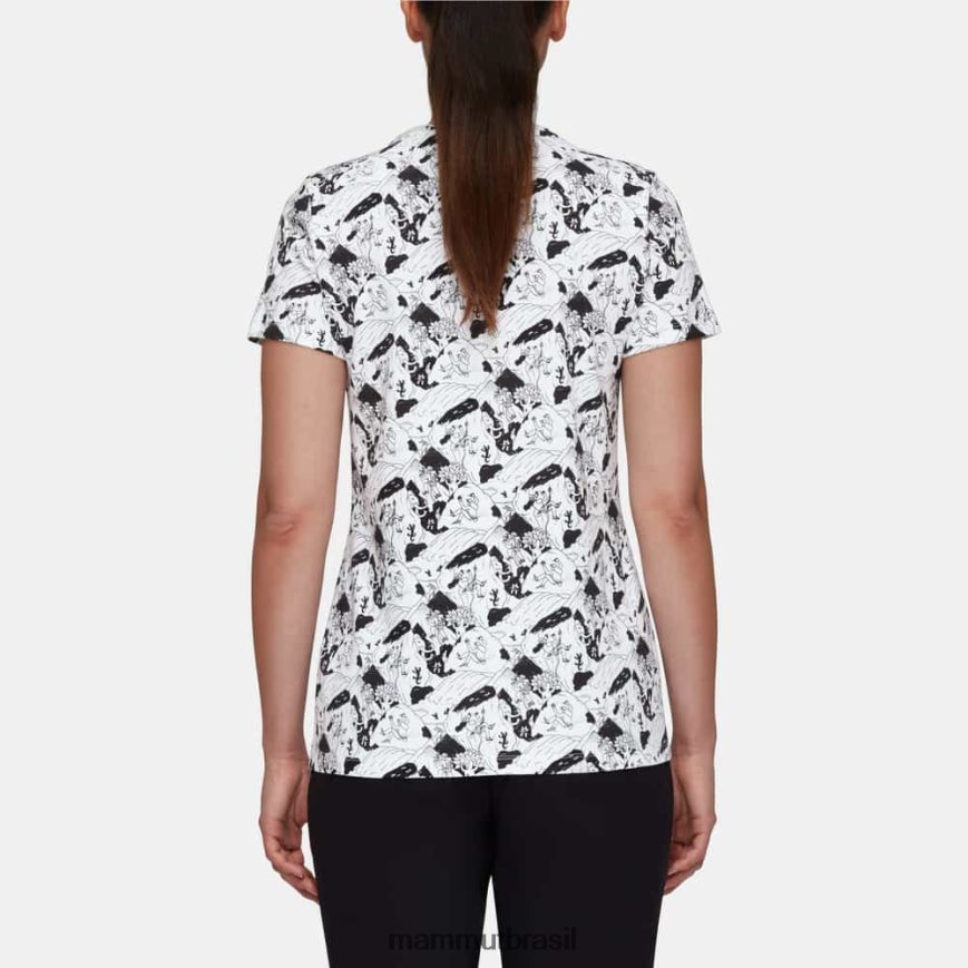 cena de escalada de camiseta massone mulheres TZF08F257 Mammut roupas Branco preto