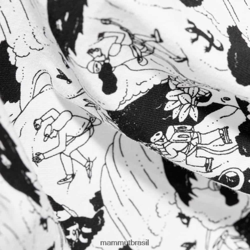 cena de escalada de camiseta massone mulheres TZF08F257 Mammut roupas Branco preto