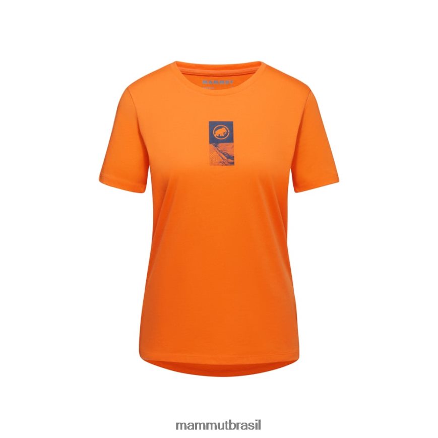 emblema de camiseta principal mulheres TZF08F900 Mammut roupas tangerina escura