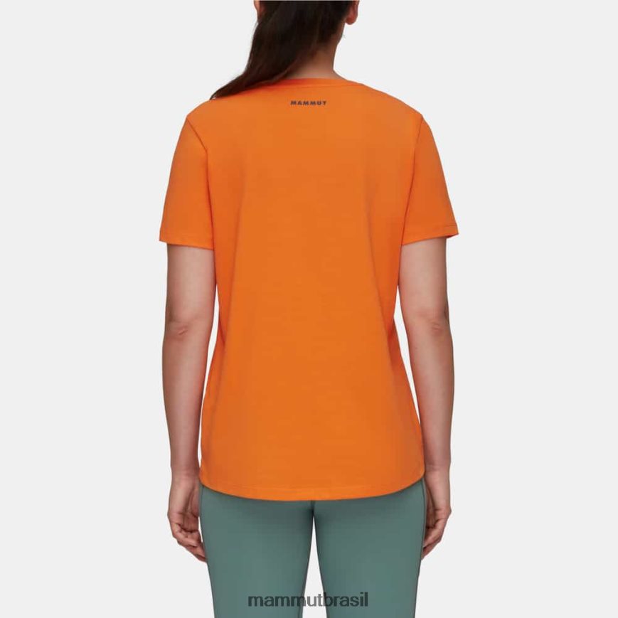 emblema de camiseta principal mulheres TZF08F900 Mammut roupas tangerina escura
