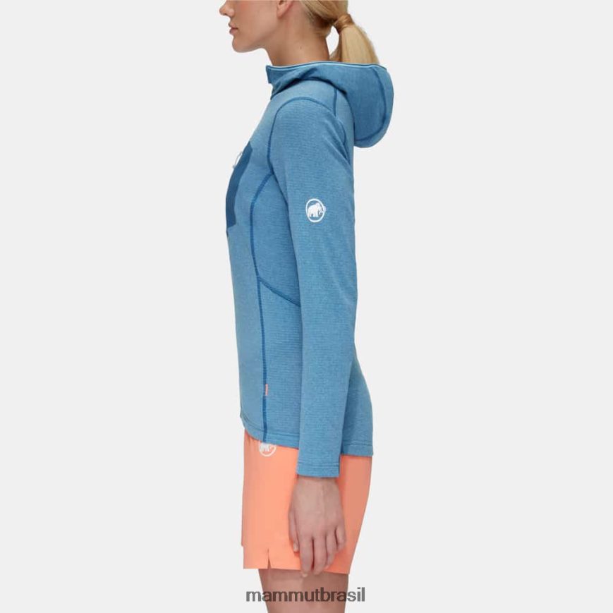 Jaqueta com capuz aenergy light ml mulheres TZF08F932 Mammut roupas gelo azul profundo