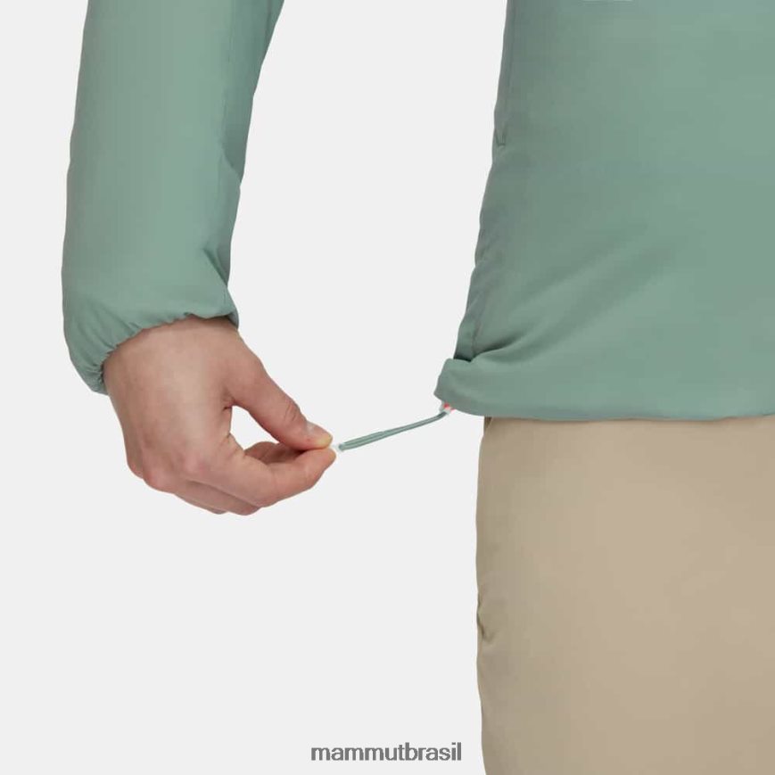 Rime em jaqueta com capuz flexível mulheres TZF08F72 Mammut roupas jade