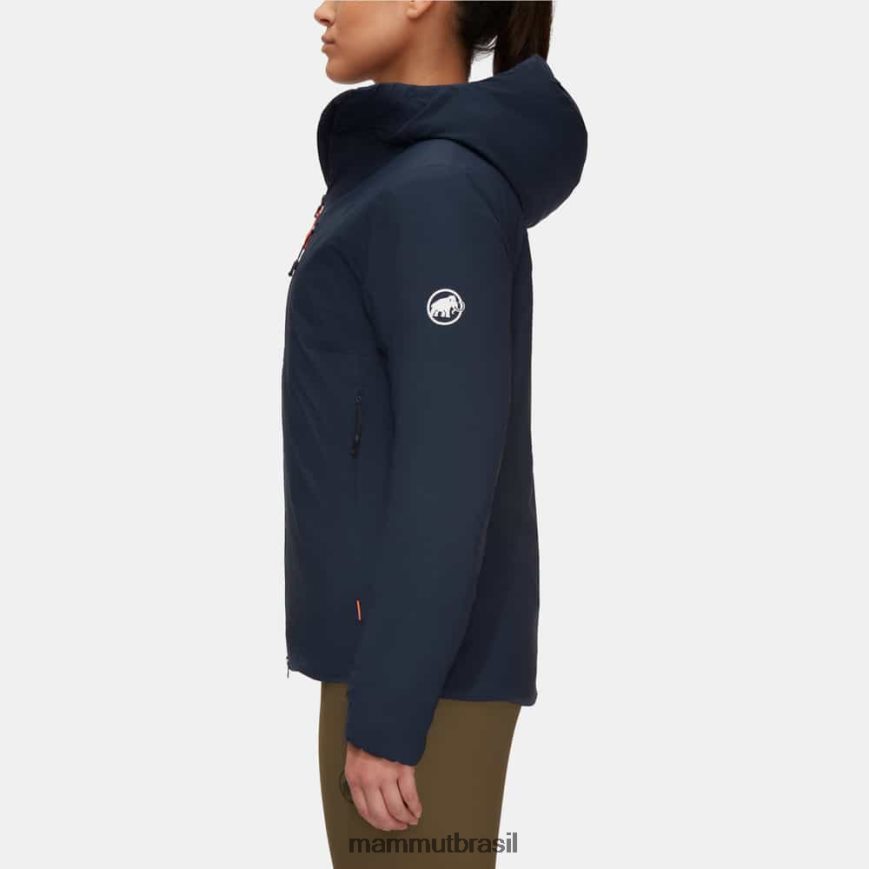 Rime em jaqueta com capuz flexível mulheres TZF08F753 Mammut roupas marinho-preto