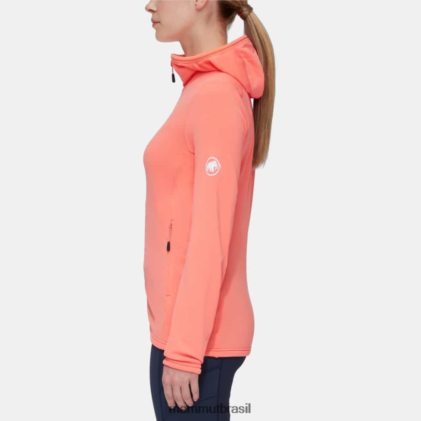 jaqueta com capuz aconcagua light ml mulheres TZF08F912 Mammut roupas salmão